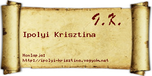 Ipolyi Krisztina névjegykártya