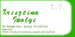 krisztina ipolyi business card